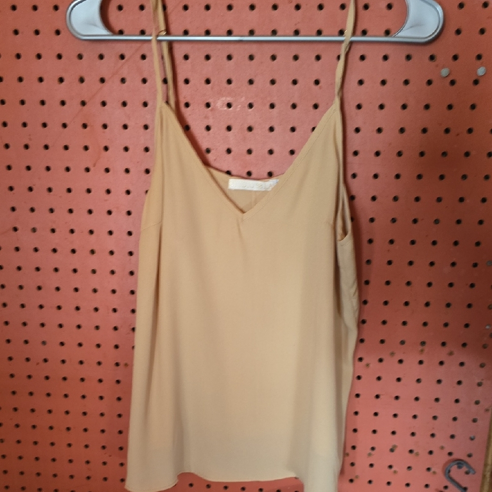Beige Spaghetti Strap Top